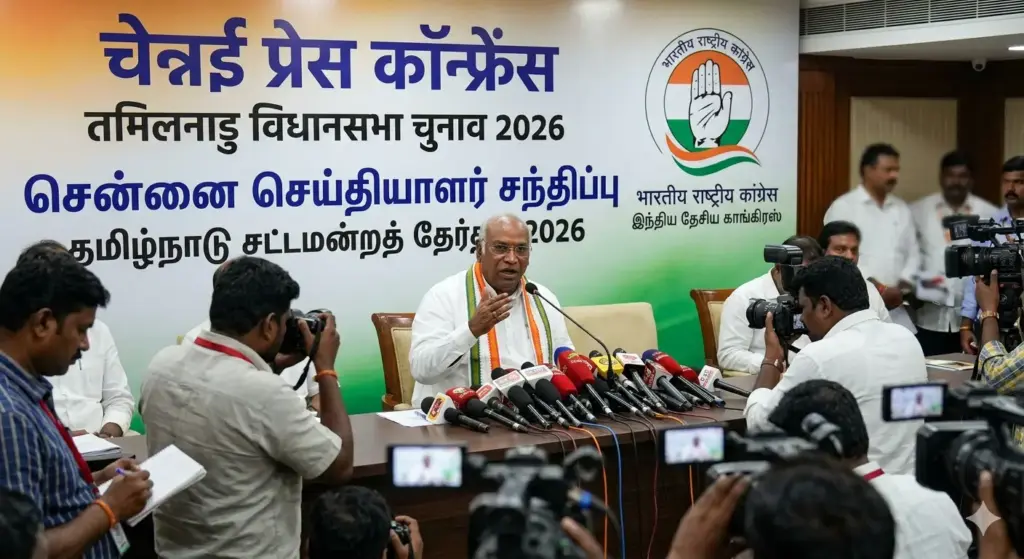 Mallikarjun Kharge addresses press conference in Chennai calling PM Modi terrorist