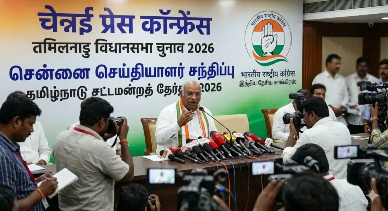 Mallikarjun Kharge addresses press conference in Chennai calling PM Modi terrorist