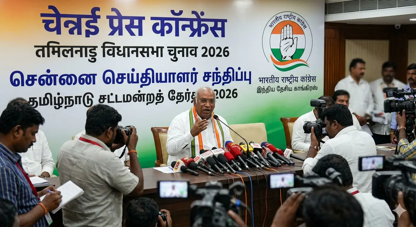 Mallikarjun Kharge addresses press conference in Chennai calling PM Modi terrorist